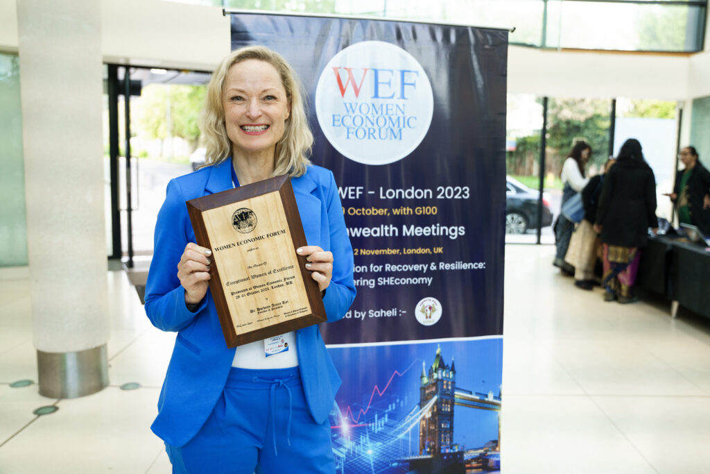 WEF award of Excellence to Mi Elfverson from Dr Harbeen Arora Rai image