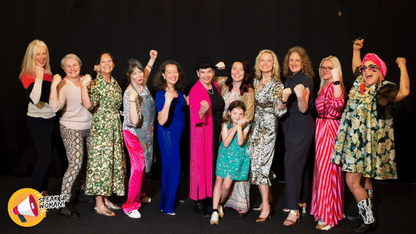 Speak Up Woman event gif display