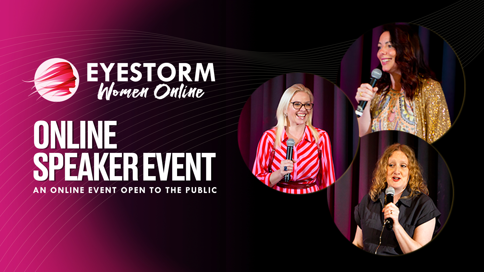 Online speaker event for women, Banner