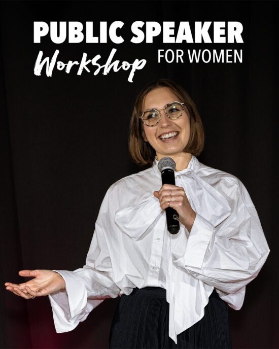 Speaker training for women, Banner