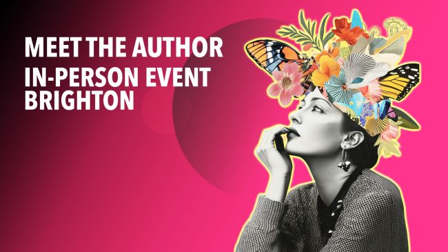 Meet the author event, Brighton, Banner